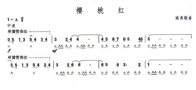 考级六级曲目：樱桃红