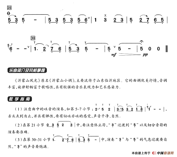 葫芦丝教学曲集：沂蒙山风光