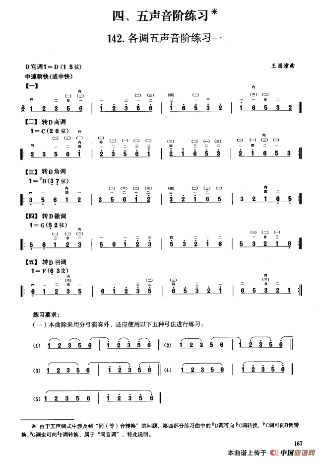 四、五声音阶练习（二胡音阶练习）