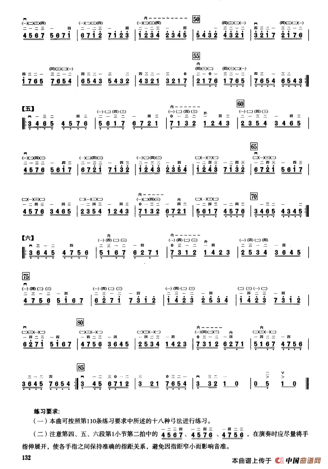二、音型模进练习（二胡音阶练习）