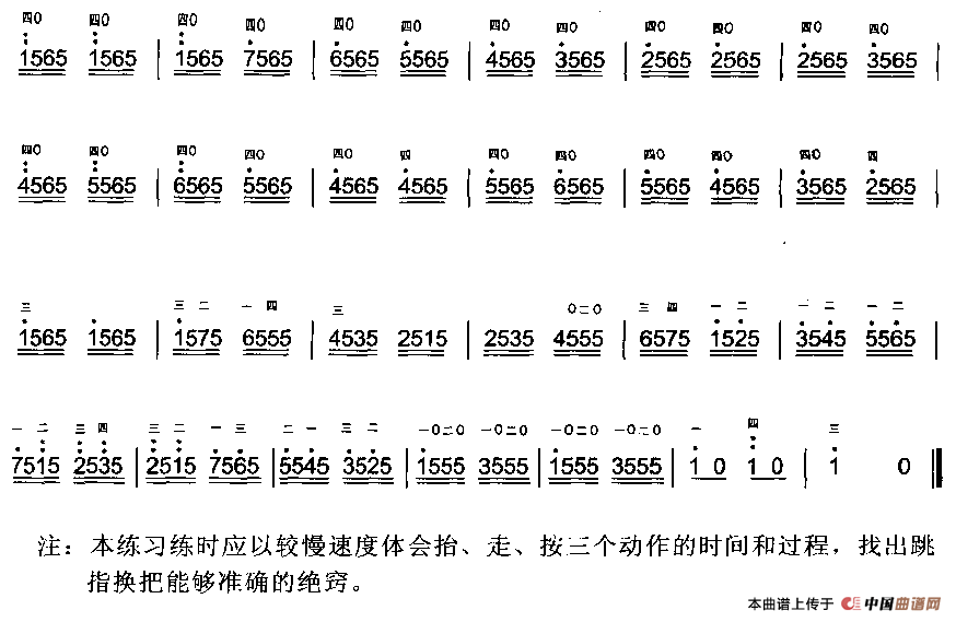 借助空弦的二胡跳指换把练习