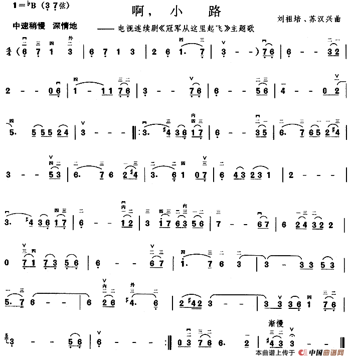 啊，小路 （电视连续剧《冠军从这里起飞》主题歌 ）